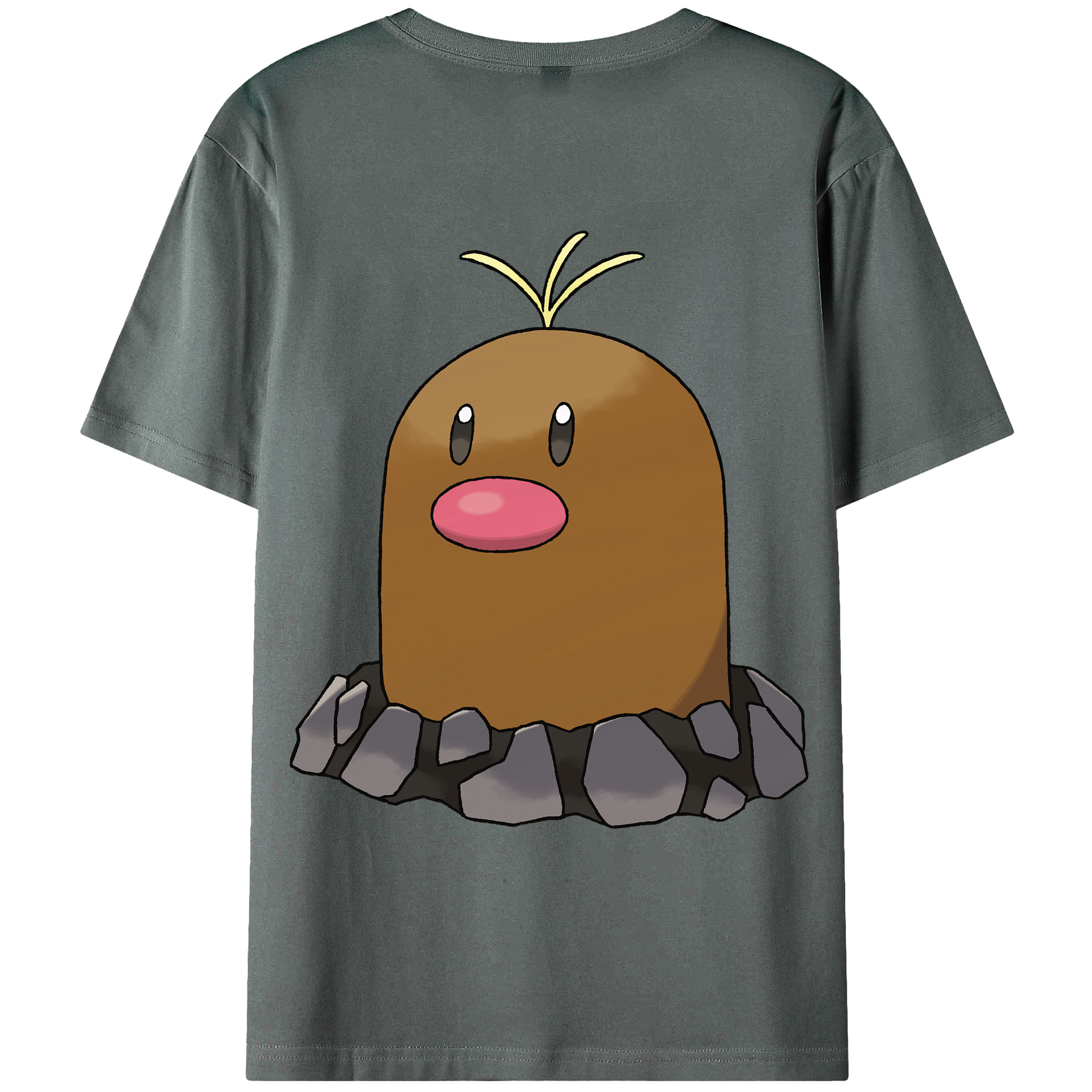 （画像用） ポケットモンスター Pokémon 綿100％ メンズ半袖Tシャツ（バックプリント） 通気性